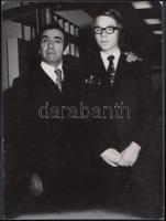 cca 1960 Kabos László, Bárdy György színészek, 2 db fotó, 9x12 cm