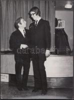 cca 1960 Kabos László, Bárdy György színészek, 2 db fotó, 9x12 cm