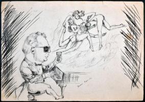 Bonos jelzéssel: Édes dallamok. Tus, papír, 21×30 cm