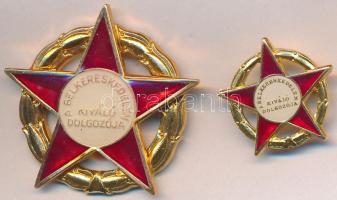 ~1970. "A Belkereskedelem Kiváló Dolgozója" aranyozott zománcozott kitüntetés miniatűrrel tokban T:1-