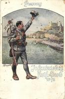 Pozsony, Infanterie Regiment Freiherr von David no. 72. / infantry regiment memorial artist signed postcard  (EB)