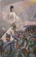 Büszke vagyok magyarjaimra 'Hadsegélyező' képeslap / Hungarian military propaganda