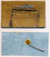 1970-1976. "Aippi Mie Budapest" 2xklf jelvény, egyik zománcozott T:2