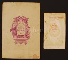 cca 1870 Hölgyportrék, Nagyvárad Mezey és Veress Ferenc műterméből, keményhátú fotó, 6x10  és 11x16 ...