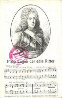 Prinz Eugen der edle Ritter; Musikpostkarte No. 19 Musikverlag Em. Gerő, Budapest / sheet music (fa)