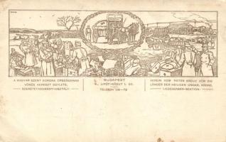 A Magyar Szent Korona országainak vöröskereszt egylete, szeretetadomány osztály; Budapest, Lipót körút 1.  / Hungarian Red Cross charity card s: Földes (EB)