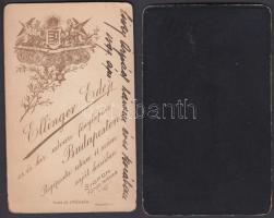 cca 1880 Gyerekek játékokkal, 2 db keményhátú fotó, 6x10 cm