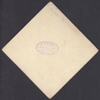 1889 Sopron, Stelzer Pál, keményhátú fotó, 11x11 cm