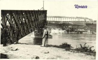 1941 Újvidék, volt vasúti híd / railway bridge photo 'vissza' So. Stpl