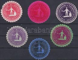 Rimamurány Salgótarján Vasmű RT. 6 db pecsétbélyeg