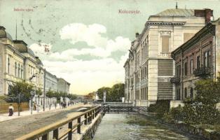 Kolozsvár, Iskola utca, kiadja Schuster Emil / street