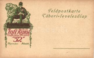 K.u.K. Infanterie Regiment Erzherzog Friedrich No. 52. / K.u.K. Feldpostkarte, military WWI