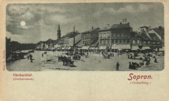 1898 Sopron, Várkerület, este