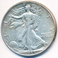 Amerikai Egyesült Államok 1944. 1/2$ Ag "Walking Liberty" T:2,2- 
USA 1944. 1/2 Dollar Ag ...