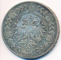 Ausztria 1907. 5K Ag T:2-,3  Austria 1907. 5 Corona Ag C:VF,F