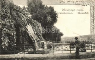 Budapest XIII. Margitszigeti vízesés, kiadja Divald Károly