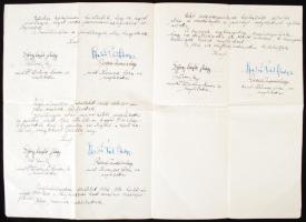 1942 Párbaj jegyzőkönyv dr. Dolinay Endre és Kondek Géza közt felmerülő becsületbeli ügy rendezésérő...