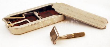 Rolls Razor régi fém borotva eredeti dobozában, leírással