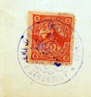 1920 Gyógyszerész számára kiállított igazoló jegy fényképpel, okmánybélyeggel