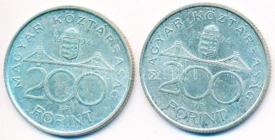 1994. 200Ft Ag "Deák" (2x) T:2,2-