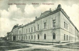Nagykároly, Vármegyeháza / county hall 'vissza' So. Stpl (fl)