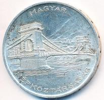 1956. 20Ft Ag "Tízéves a Forint / Lánchíd" T:2