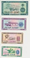 Albánia 1976. 1L + 3L + 5L + 10L T:I,I- Albania 1976. 1 Lek + 3 Leke + 5 Leke + 10 Leke C:UNC,AU