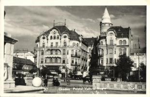 Nagyvárad, Fekete Sas Nagyszálloda, gyógyszertár / hotel, pharmacy 'vissza' So. Stpl