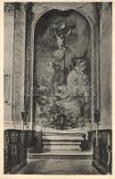 Sümeg, Plébániatemplom, Krisztus a keresztfán falfestmény, belső s: Maulbertsch (EK)