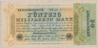 Németország / Weimari Köztársaság 1923. 50.000.000.000M T:III Germany / Weimar Republic 1923. 50.000.000.000 Mark C:F