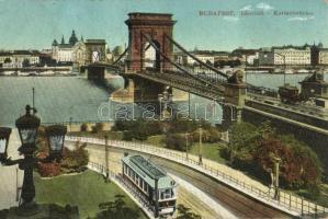 Budapest, Lánchíd, 7-es villamos (EK)