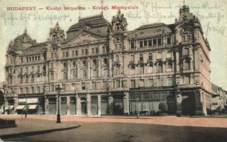 Budapest V. Királyi bérpalota, Belvárosi Takarékpénztár Rt., Madame Schagrin kalap üzlete (EK)