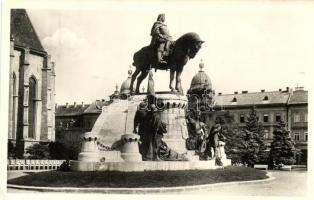 Kolozsvár, Mátyás király szobor / statue (EK)