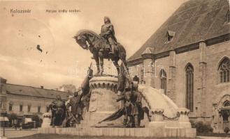 Kolozsvár, Mátyás király szobor / statue (EK)