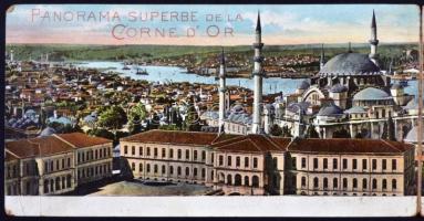 Constantinople, Istanbul; Golden Horn, six-tile panoramacard (b)