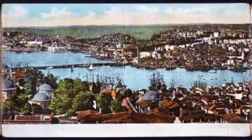 Constantinople, Istanbul; Golden Horn, six-tile panoramacard (b)