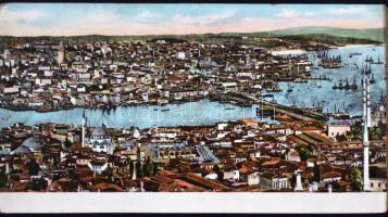 Constantinople, Istanbul; Golden Horn, six-tile panoramacard (b)