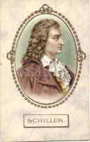 Friedrich Schiller, golden frame litho (pinhole)