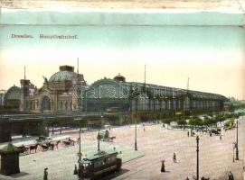 Dresden, Hauptbahnhof / main railway station, taken from a leporello