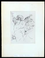 Vértes Marcel (1895-1961): Daphnis és Chloé. Hidegtű, papír, jelzés nélkül, 31×24 cm