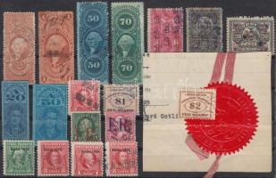 USA 18 db okmánybélyeg stecklapon