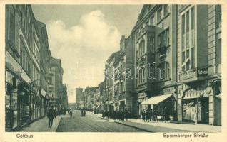 Cottbus, Spremberger Strasse, Palast-Automat / street with shops