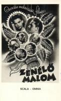 Zenélő malom / Hungarian movie, actors, actresses, printed signatures on the backside
