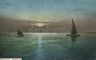 Balatonfüred, naplemente, Koller Károly kiadása, No. 20176.