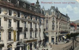 Bucharest, Hotelurile Astoria si palace / hotel and palace, cafe (EK)