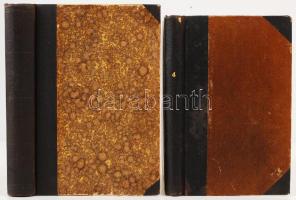 2 db könyv-Eredeti játékszín, IV. kötet, Átok. Buda, 1835, MTA. Félvászon kötés, kopottas állapotban; Erdélyi János: Pályák és pálmák. Bp., (1886). Félvászon kötés, kopottas állapotban, belső címlap hiányzik.