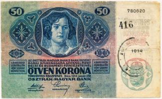 1914. 50K felülbélyegzéssel T:III-