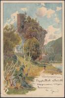 Cholnoky Jenő (1870- 1950) író, földrajztudós, tanár, a Magyar Tudományos Akadémia tagja aláírása egy általa küldött képeslapon.