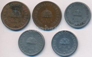 1914-1915. 2f Br (2x) + 1916-1918. 2f Fe (3xklf) T:2,2-