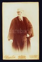 1896 Türr István(1825-1908) szabadságharcos, olasz királyi altábornagy. Az olasz '48-as egységesítési harcok részese, keményhátú fotó, hátoldalon feliratozva(dedikált?), 11x16 cm